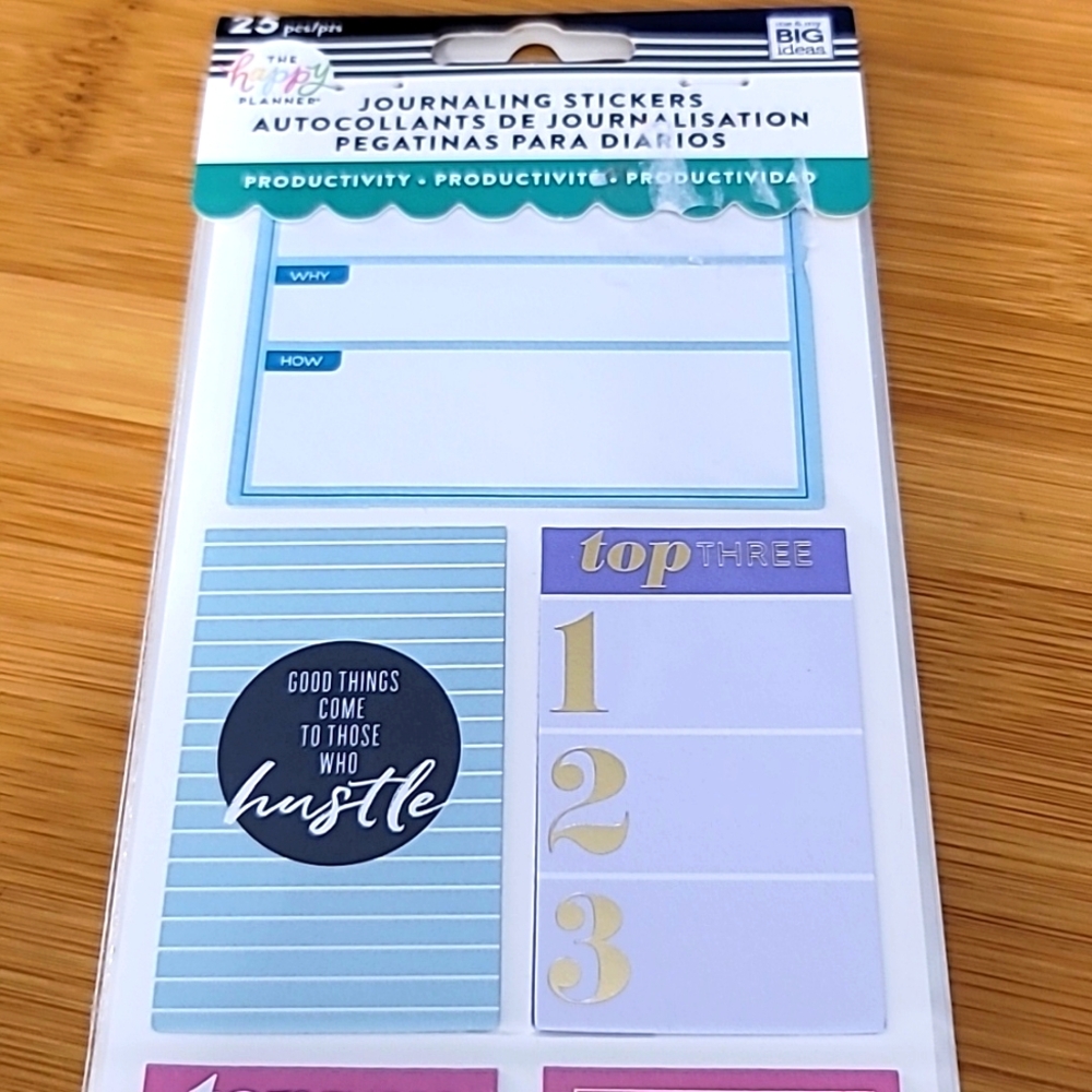 NWT Happy Planner Journaling Stickers - Productivity